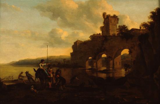 Nicolaes Pietersz. Berchem River Landscape oil painting image